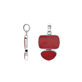 AP-6347-CR Sterling Silver Pendant with Coral Jewelry Bali Designs Inc